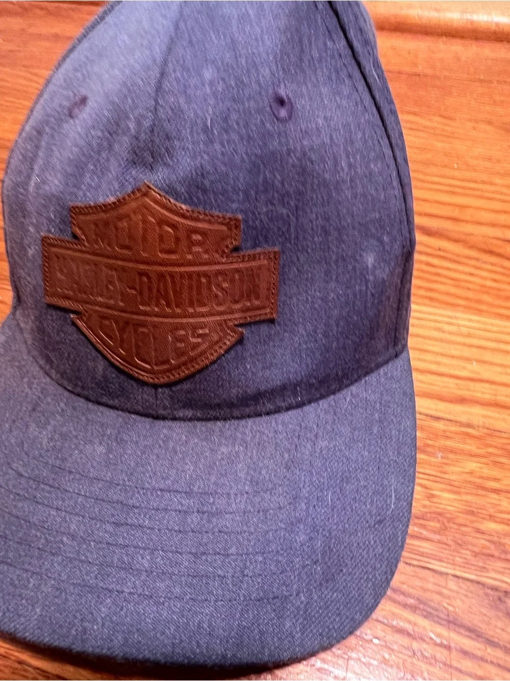 Harley Davidson Bar & Shield Leather Patch Snapback Cap Route 66 Tulsa Oklahoma